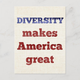 DIVERSITY macht Amerika große Postkarte