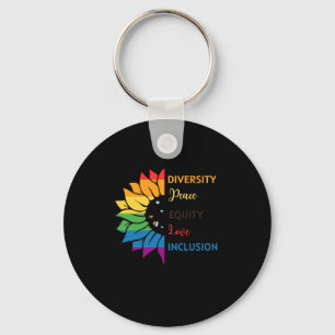 Diversity Peace Equity Liebe Inclusion - Rainbow S Schlüsselanhänger
