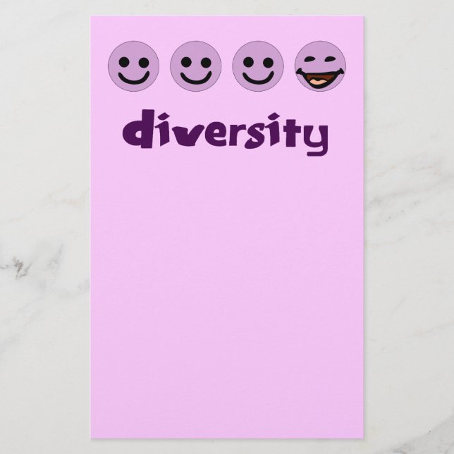 Diversity Purps Stationery Briefpapier (Vorderseite)