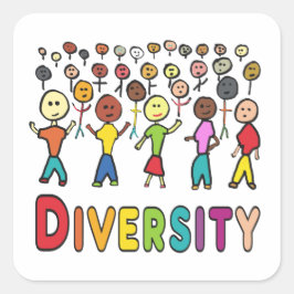 Diversity Quadratischer Aufkleber