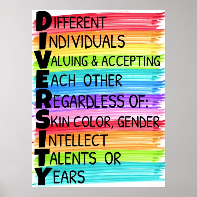 Diversity Rainbow Classroom Poster (Vorne)