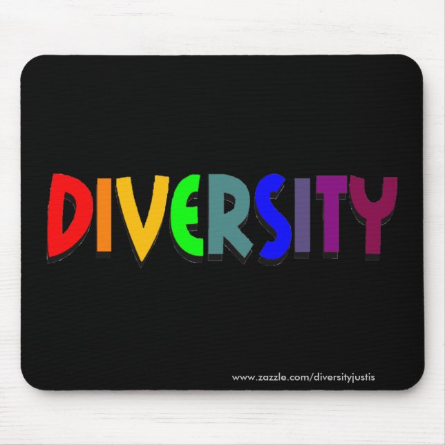 Diversity (Regenbogen) Mousepad (horizontale Art) (Vorne)