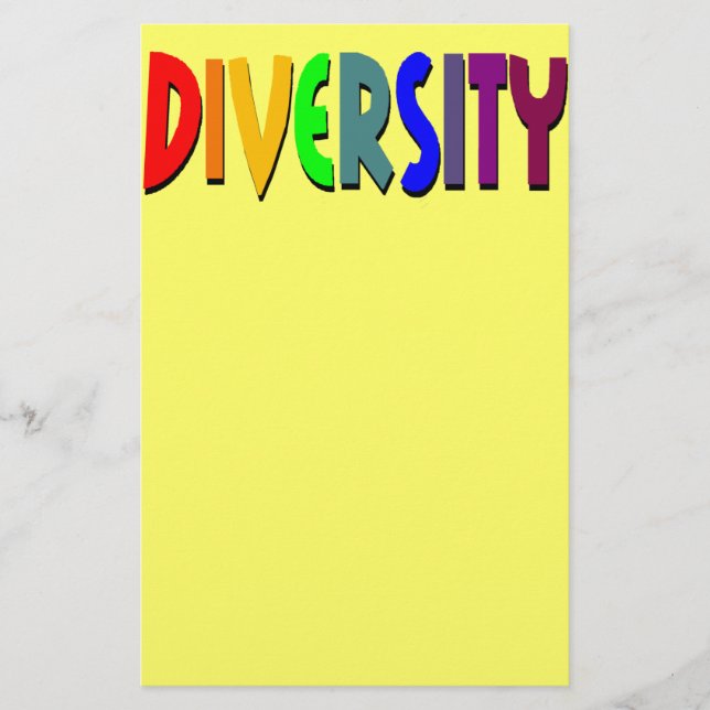 Diversity (Regenbogen) Stationerie Briefpapier (Vorderseite)
