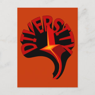 Diversity Swirling Star Postkarte