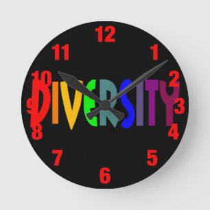 Diversity-Uhr Runde Wanduhr
