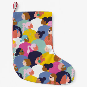 Diversity von Frauen - Frauen verschiedener Rassen Kleiner Weihnachtsstrumpf