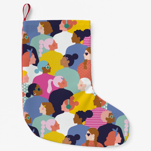 Diversity von Frauen - Frauen verschiedener Rassen Kleiner Weihnachtsstrumpf (Vorderseite)