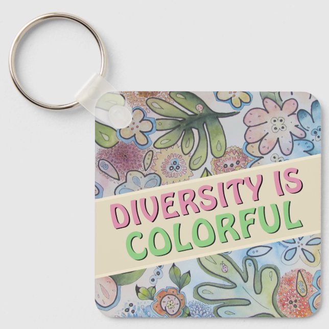 Diversity zählt schlüsselanhänger (Vorderseite)