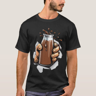 divertido vaso de leche achocolatada T-Shirt