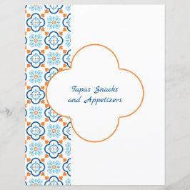 Divider Page for Blue Orange Spanish Tile Classeur