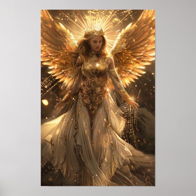 Divine Angel Oracle Card | Hochwertiger Kinematike Poster (Vorne)