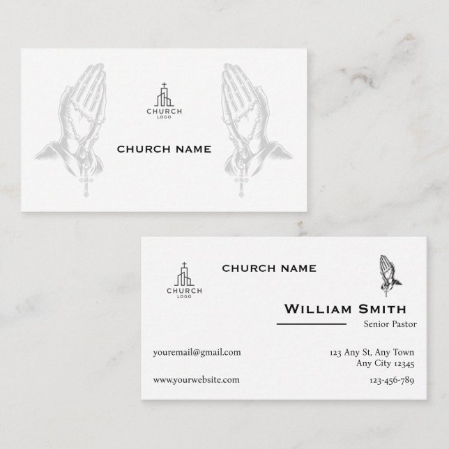 Divine Connection Pastoral Business Card Visitenkarte (Vorne/Hinten)