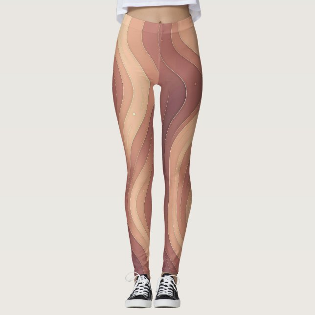 Divine Curves – Elegant Feminine Line Art Leggings (Vorderseite)