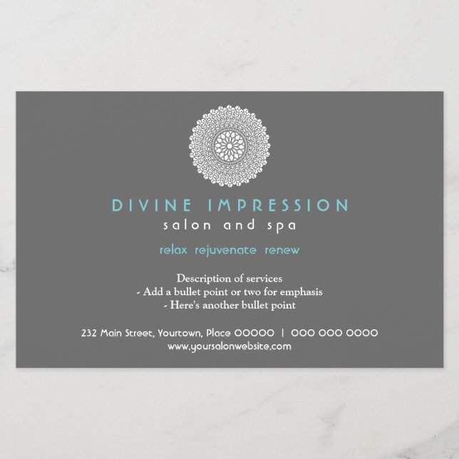 Divine Cyan Impression Horizontal Flyer (Vorne)