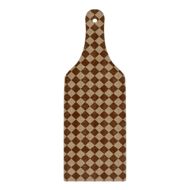Divine Diamond Patterns_Chocolate Mocha Schneidebrett (Vorderseite)
