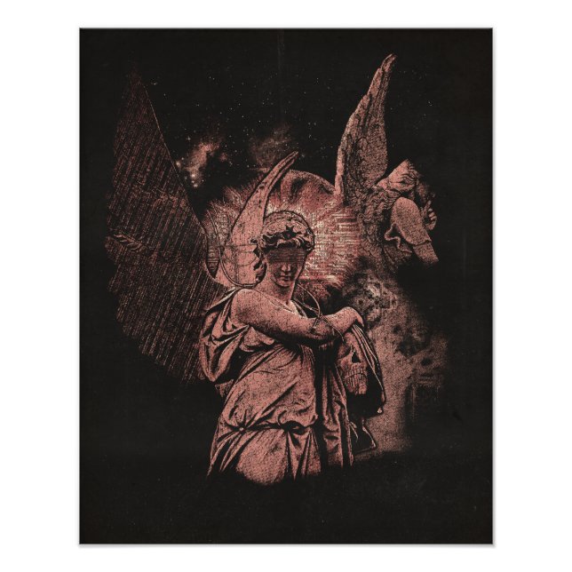 Divine Error - Techno-Goth Streetwear Design Fotodruck (Vorne)