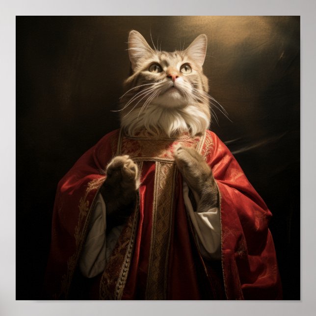 Divine Feline Majesty : Le chat de Jésus Poster (Devant)