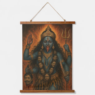 Divine Feminine Kali Goddess Wandteppich Mit Holzrahmen