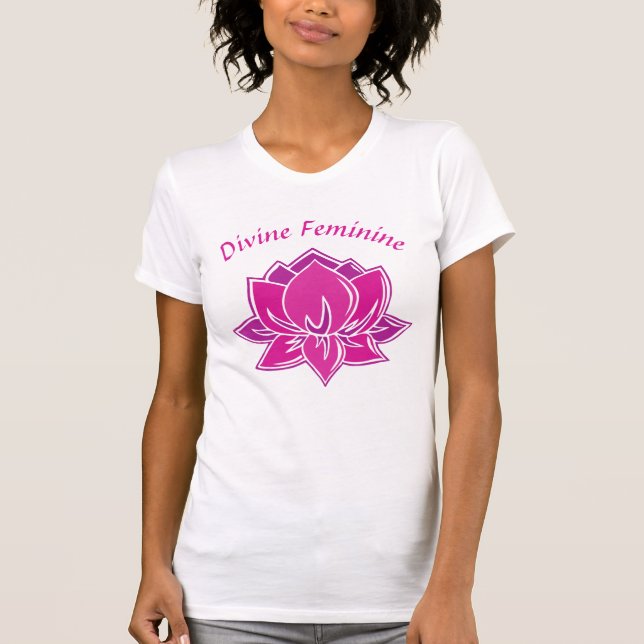 Divine Feminine Lotus Blume T-Shirt (Vorderseite)