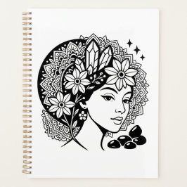 Divine Feminine Mandala Art Floral Crystal Goddess
