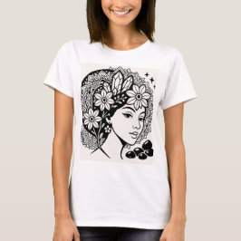 Divine Feminine Mandala Kunst, Dichtung und Musik T-Shirt