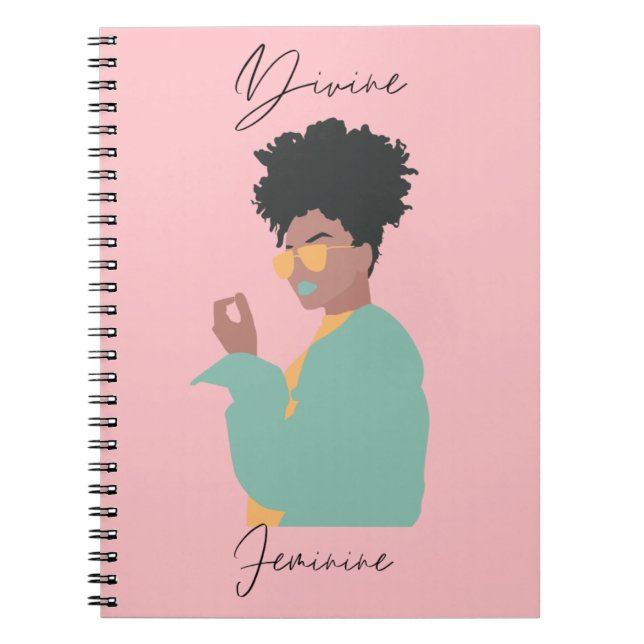 Divine Feminine Spirale Notebook Notizblock (Vorderseite)