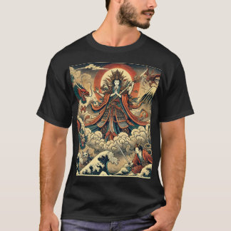 Divine Goddess & Dragons - Ukiyo-e Myth T-Shirt