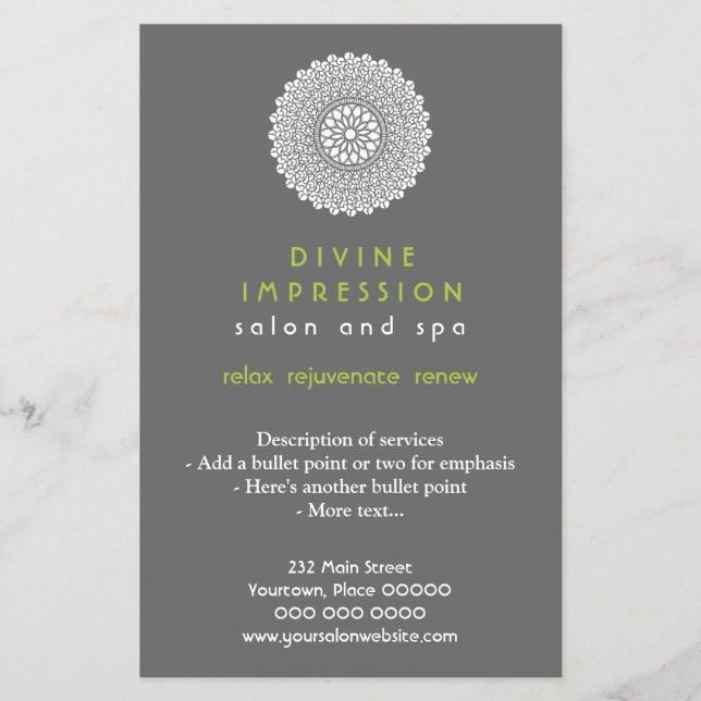 Divine Green Vertikaldruck Flyer (Vorne)