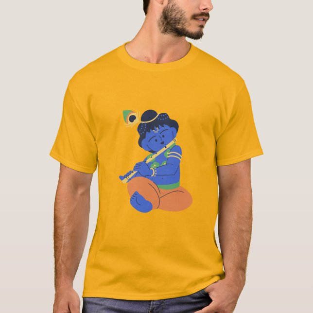 Divine Krishna Graphic T - Shirt (Vorderseite)