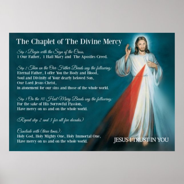 Divine Mercy Chaplet Poster (Vorne)