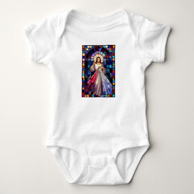 Divine Mercy Jesus Baby Bodysuit Baby Strampler (Vorderseite)
