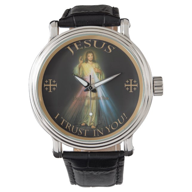 DIVINE MERCY, JESUS ICH VERTRAUE DICH. ARMBANDUHR (Vorderseite)