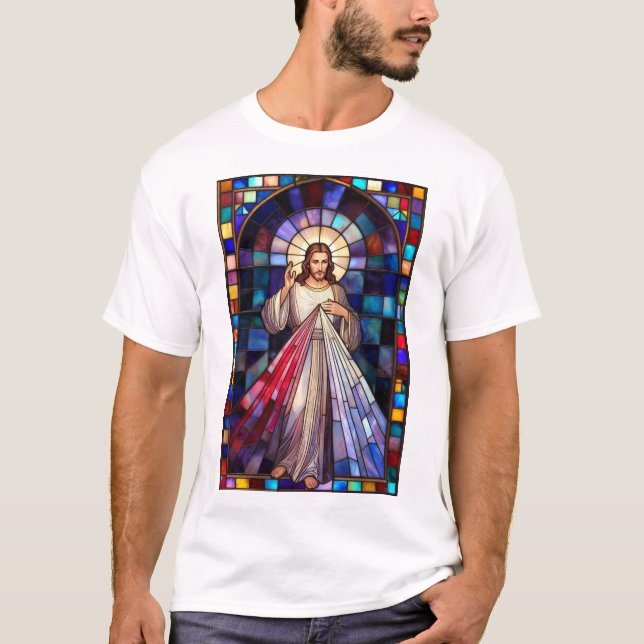 Divine Mercy Jesus Men's Tee Shirt (Vorderseite)