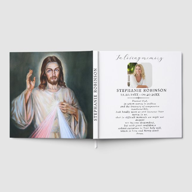 Divine Mercy Prayer Catholic Jesus Memorial Gästebuch (Voll)