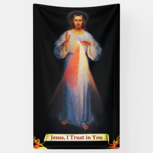 Divine Miséricorde Jésus Bannière 3'x5' (Vertical)