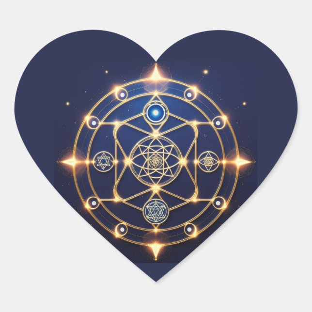 Divine Radiance – 5: Illuminated Universal Energy Herz-Aufkleber (Vorderseite)