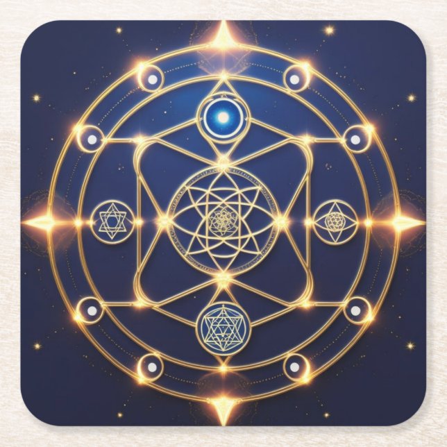 Divine Radiance – 5: Illuminated Universal Energy Rechteckiger Pappuntersetzer (Vorderseite)