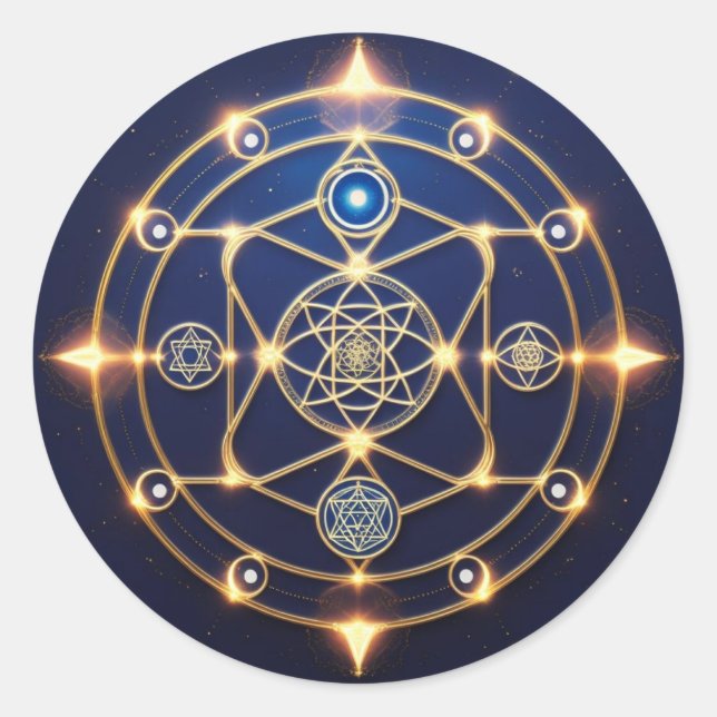 Divine Radiance – 5: Illuminated Universal Energy Runder Aufkleber (Vorderseite)