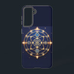 Divine Radiance – 5: Illuminated Universal Energy Samsung Galaxy Hülle<br><div class="desc">Divine Radiance – 5 is a visual prayer in golden symmetry — a masterpiece woven with cosmic light. The design reimagines the Shree Yantra, glowing like a portal of divine frequency against a deep cosmic blue. It whispers the story of creation — where energy flows, consciousness blooms, and silence becomes...</div>