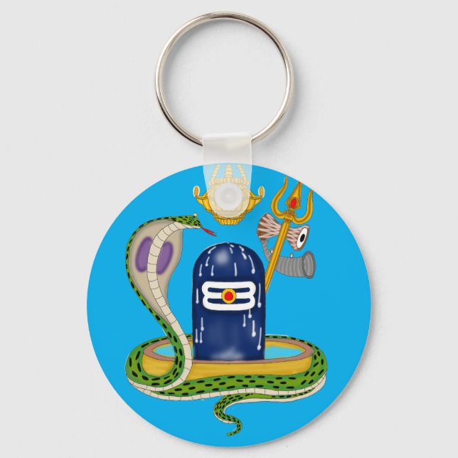 Divine Shivlingam Keychain – Sacred Mahadev Symbol Schlüsselanhänger (Vorderseite)