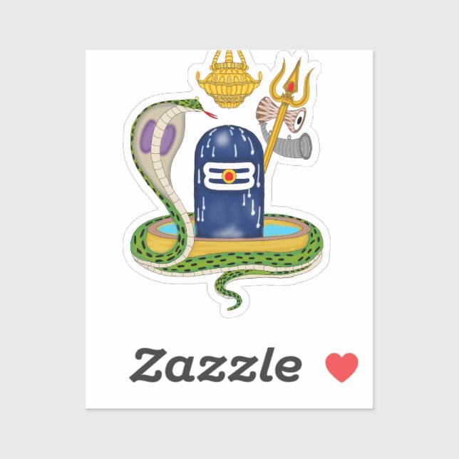 Divine Shivlingam Stickers – Sacred Lord Shiva Art (Feuille)