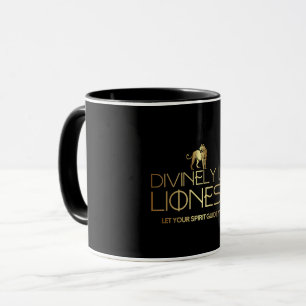 Divinely Lit Lioness Tasse - Schwarz & Gold