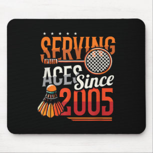 Diving Aces seit 2005 Badminton Lover 20. Geburtst Mousepad