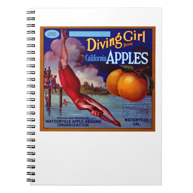 Diving Girl California Notizblock (Vorderseite)