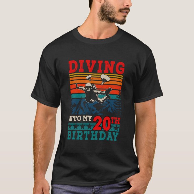 Diving Into My 20Th Skydiving T-Shirt (Vorderseite)