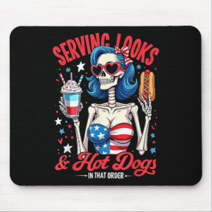 Diving Looks and Hot Dogs Funny Skelett 4. J Mousepad