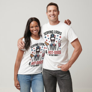 Diving Looks & Hot Dogs Skelett T-Shirt