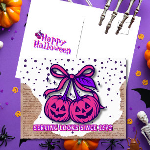 Diving Looks seit 1692 Pink Pumpkin Coquette Feiertagspostkarte