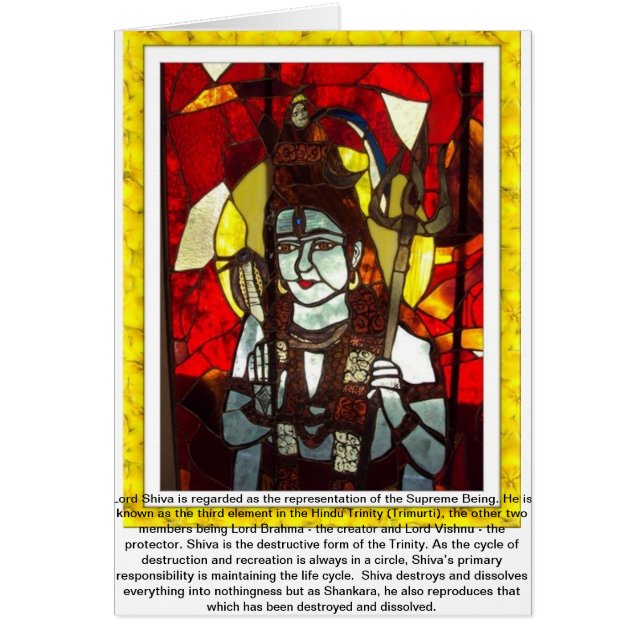 Divinité de seigneur Shiva de trinité indoue (Devant)