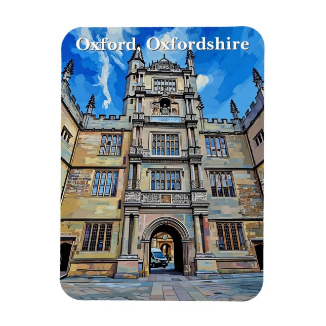 Divinity in Stone - Bodleian Library, Oxford Magnet (Vertikal)